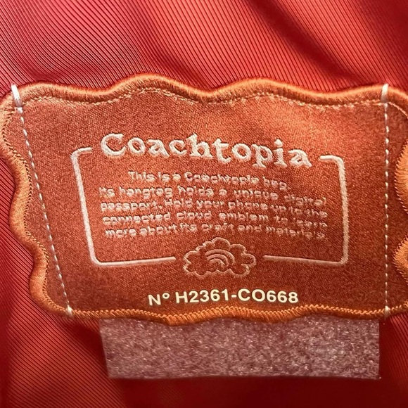 Coach Dark Orange Quilted Tote Bag - Picture 11 of 15
